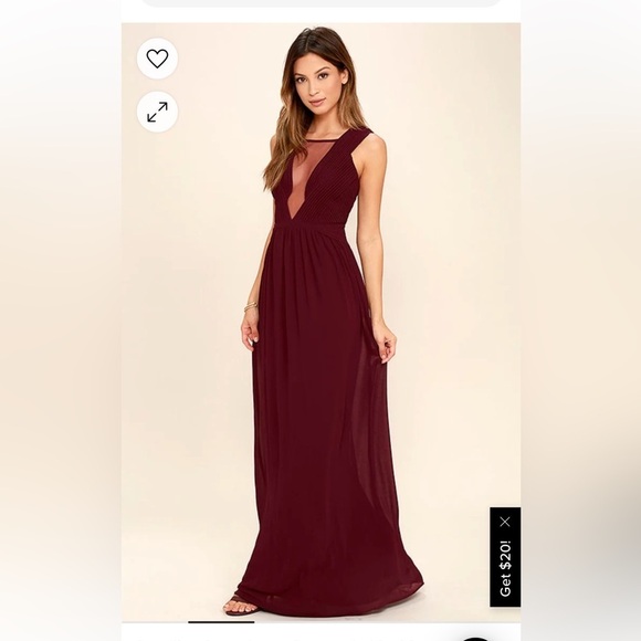 DAZZLING DECADENCE BURGUNDY MAXI DRESS LULUS - Picture 2 of 9